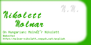 nikolett molnar business card